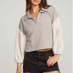 New with Tags Chaser Saratoga Heather Grey Pullover size Medium.